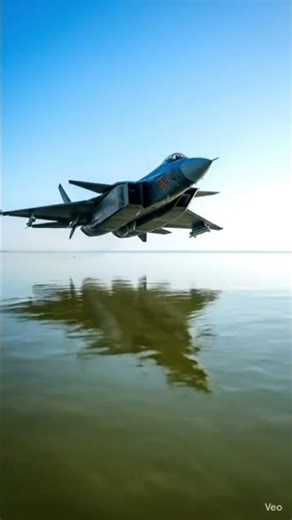 J-20 flying low over water at insane speed 🌊🔥 #Shorts