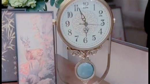 北极星（POLARIS）座钟金属陶瓷台钟玉石精致书房摆钟个性时尚钟表