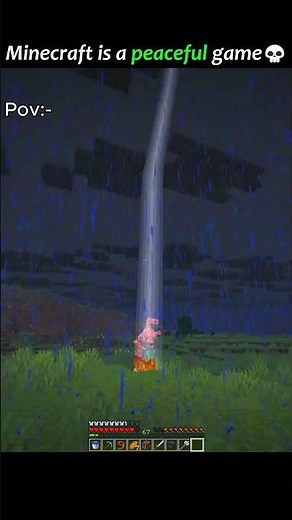 Minecraft is a peaceful💀 #shorts
