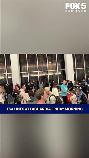 TSA Pre-check lines at LaGuardia on Friday