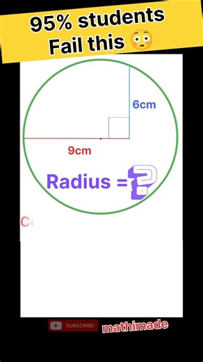 Can You Find the Radius? 🤯 | 9cm & 6cm Circle Puzzle