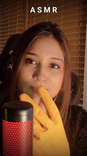 ASMR YELLOW RUBBER GLOVES SOUND ✨️STAY TUNED FOR FULL VIDEO