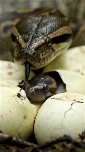 Python Hatchling Breaks Out #amazing