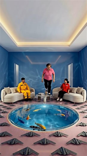 THIS SECRET FLOOR TURNS INTO A FISH POOL! 😱🐟 Luxury Epoxy Hidden Water Room ✨🌊
