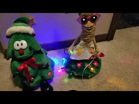 Animated Christmas Rocking Robbie the dancing Christmas tree and palm tree