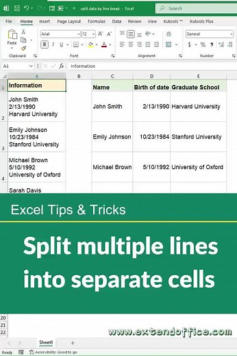 Split Multiple Lines in Excel Cells: Step-by-Step Guide