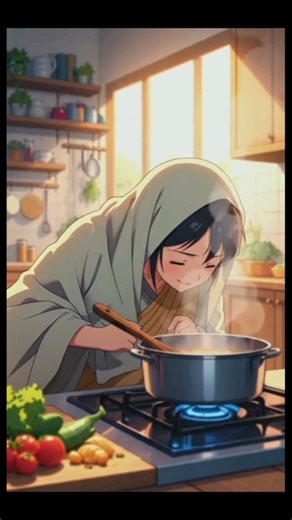 Cooking in hot weather.animation cartoon.#cartoon