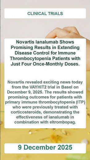 Ianalumab: Disease Control in Immune Thrombocytopenia Patients - MCQ Review