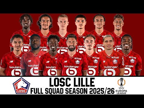 LOSC Lille Official Squad 2025/26 Season | Ligue 1 25/26 | UEFA Europa League 25/26