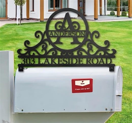 Custom Metal Mailbox Topper, Personalized Address Sign, Mailbox Decor, Address Plaque, Front Door Decor - Etsy Canada