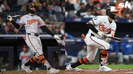 Watch: Colton Cowser drops to the ground after getting hit by pitch during a bases-loaded situation