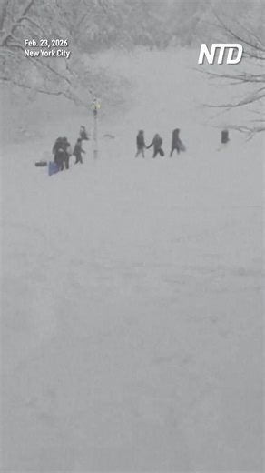 Millions of people in New York City and a large swath of the northeastern United States were stuck at home on Monday under road travel bans and blizzard warnings as heavy snow and strong winds intensified, creating whiteout conditions across the region. | NTD Television