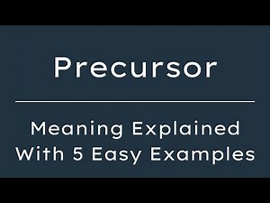 Precursor Meaning in English With 5 Example Sentences, Precursor Meaning in English