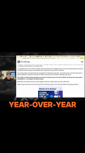 Lower Rates ≠ Housing Boom #substack #shorts