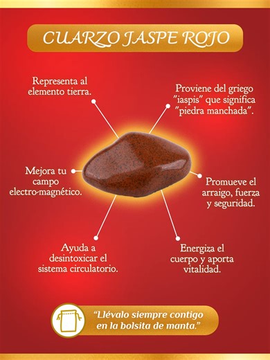 Conoce las propiedades y beneficios del CUARZO JASPE ROJO que viene en tu ESTUCH3 DE BENDICION3S 👁️ ¡Haz clic en el link de nuestro perfil para conectar con el tuyo! 😉 #estuch3debendicion3s #metafisicaaplicada #cuarzos