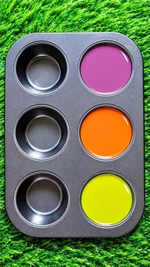 Purple, Orange & Lime A Bright Color Mix! 💜🧡💚 #ColorMixing