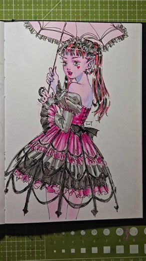 🦇💖 #draculaura #monsterhigh #illustrationart #draculaurafanart #japanesefashion