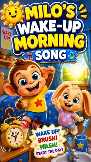 Wake Up Song for Kids ☀️ | Good Morning Song for Toddlers | Milo | #trending #trendingshorts #kids