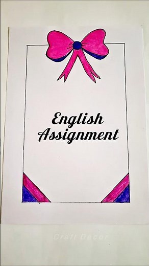 Page Border Design | Easy A4 paper side Border Design | School Assignment | ‪@craftdecor8810‬