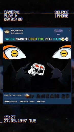 Naruto find about the real pain and shocked 👿 #anime