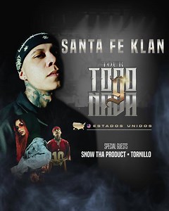 Toda mi raza de Los Angeles nos vemos con Snow Tha Product y Tornillo Aug 4 y 11 pa' que le caigan 🇲🇽 vayan y cojan sus boletos ya! | Santa Fe Klan