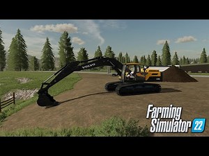 FARMING SIMULATOR 22 || MAKING A CLEARING WITH VOLVO EC 300D L !!! || PUBLIC WORKS !!!!
