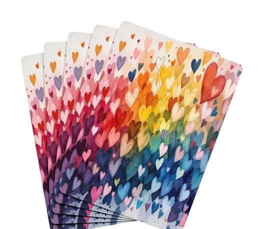 Love Hearts Canasta Art Playing Cards Deck of Cards - Etsy