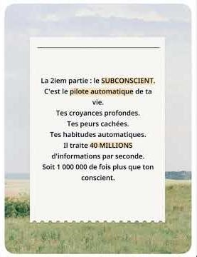 Subconscient vs Conscient Conscient vs Subconscient : La Vérité que Personne ne t’ apprend....