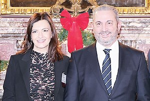Alexandros Exarchou and Eleni Vrettou at Capital Link - The National Herald