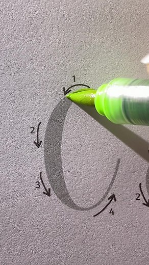 Lettering Tutorial on 'c' with Karin Brush Pen