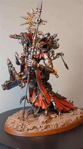 Michael on Instagram: "Video of my Adeptus Mechanicus codex artwork project. Its hard to show all sides on photos, so here is a rotating video of it. I have also made a patreon where i plan to make longer blogposts about my crazy projects. So its easier to describe the process in detail. www.patreon.com/Muttork #warhammer #warhammer40k #convertingwarhammer #warhammercommunity #miniatures"