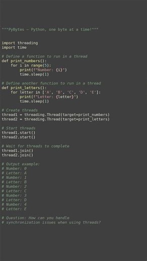 threading basics #python #showcase
