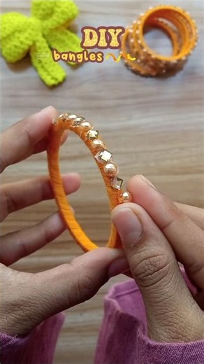 Old Bangle Makeover:DIYSilk Thread Jewelry at Home#DIYBangles​#HandmadeBangles #diycraft #viral shot