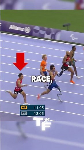 Why is he running with the amputees?