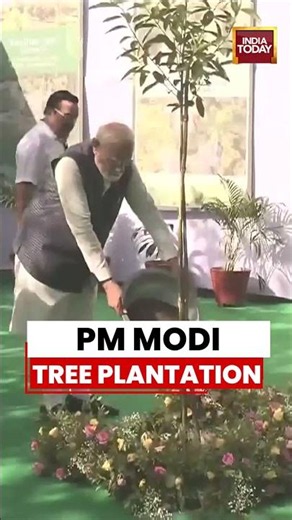 PM Modi Plants Sapling in Surat on World Environment Day #pmmodi #environment #gujarat