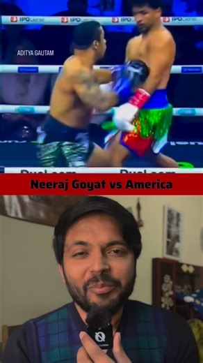 Aditya Gautam | Content on Instagram: "Neeraj goyat makes india proud by defeating American Antony taylor in boxing #neerajgoyat #boxing"