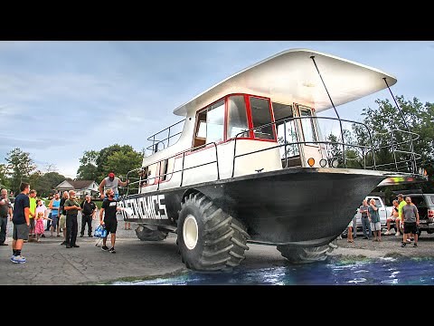 Amphibious Driving Houseboat Full Build - Ultimate Off-Road RV