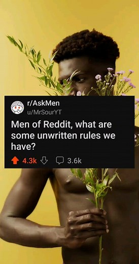 The best of r/AskMen on Reddit on Instagram: "Men, what are some unwritten rules we have? #reddit"
