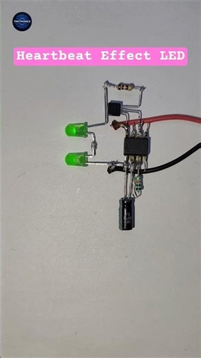 😲 NE555 Heartbeat Effect – LED Circuit Jo Heart Ki Tarah Dhak Dhak Kare! #led #experiment #shorts