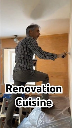 Travaux Renovation cuisine, murs gypse et céramique #renovation #artisan