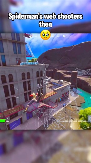 Spiderman's Web Shooters Then 🥹 #fortnite #fortniteclips #gaming