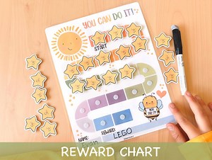 Printable Reward Chart for Kids Toddler Goal Chart Printable Kids Routine Chart Colourful Rainbow Behavior Daily Chore Chart for Toddlers - Etsy