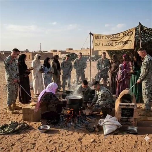 10 U.S. Army Soldiers Cook With Desert Villagers 🤝 | Real Humanity in the Harsh Desert