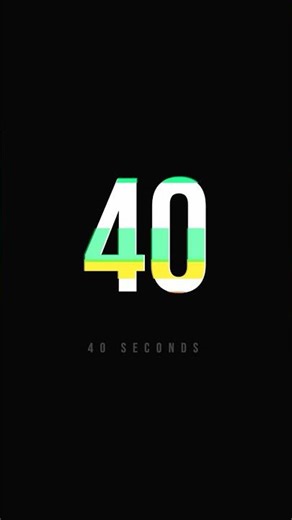 40s Silent Glitch Timer 📺 40 Second Countdown (No Sound) #Shorts