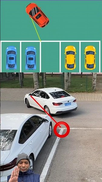 reverse parking | reverse parking techniques | reverse parking tutorial #car #cardriving #körprov