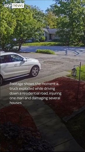 Moment truck explodes in Chicago suburb