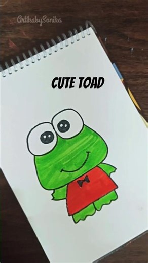 Cute Toad Drawing 🐸 | Easy Acrylic Art | Simple & Satisfying Painting