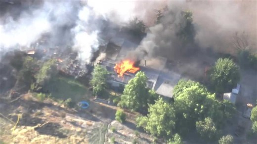 Video: Fire burns structures in Vacaville area of Solano County