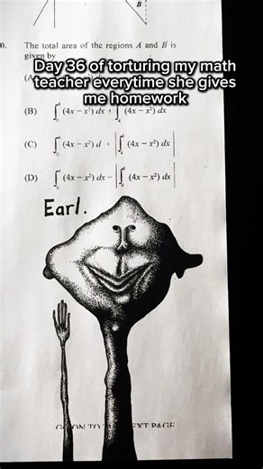 day 36 of torturing my math teacher everytime she gives me homework #art #horror #drawing #shorts