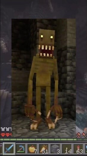 Exploring the Cave Dwellers Secret Home in Minecraft!!😬😳 #minecraft #cavedweller #scary